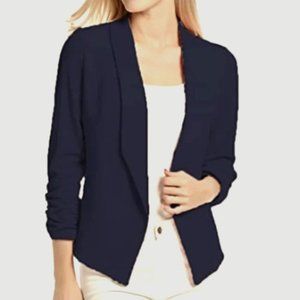 Open-Front Women's Blazer in Navy - Roz & Ali (XL) ❧